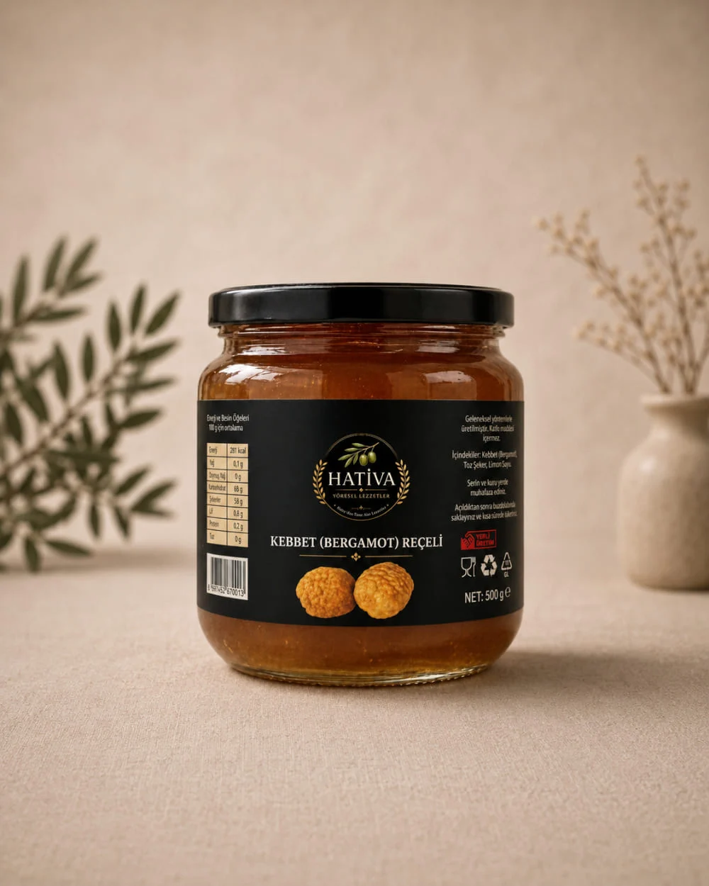 Bergamot Reçeli (Kebbet Reçeli) Görseli Bergamot Reçeli (Kebbet Reçeli) 500gr - Görsel 1