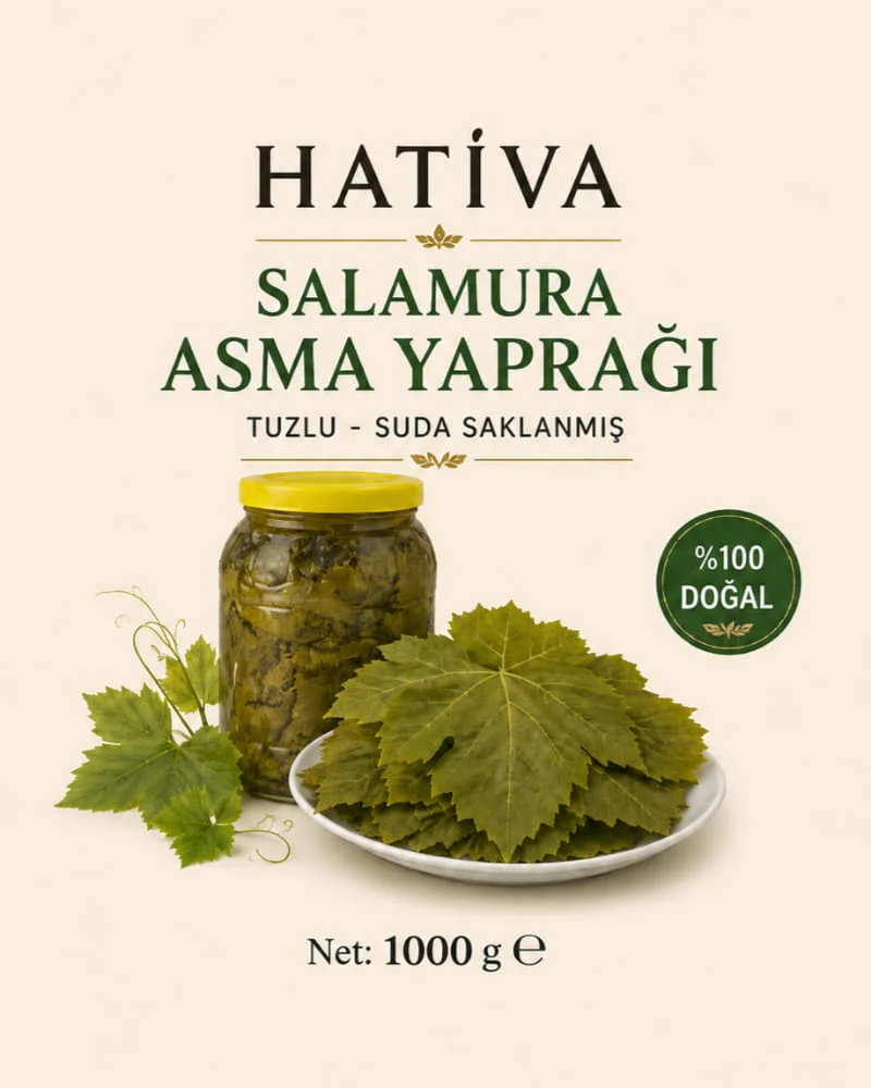 Salamura Asma Yaprağı Görseli Salamura Asma Yaprağı - 1 kg - Görsel 1