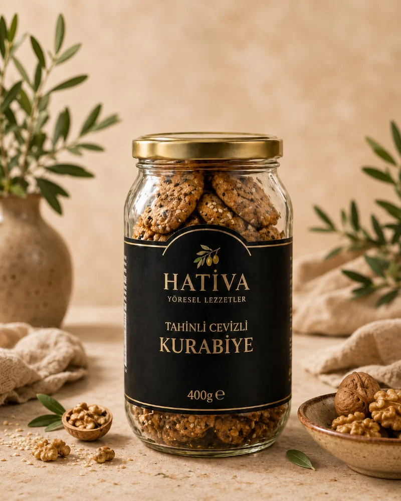 Tahinli Cevizli Kurabiye Görseli Tahinli Cevizli Kurabiye - Görsel 1